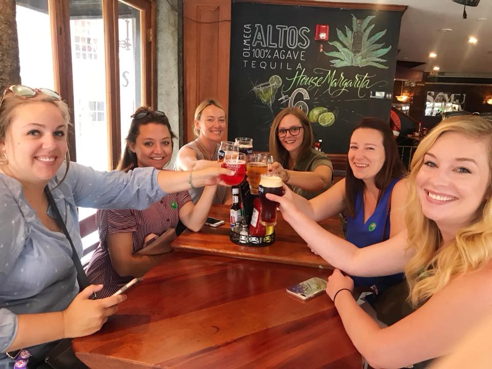 NYC10 Group cheersing beers