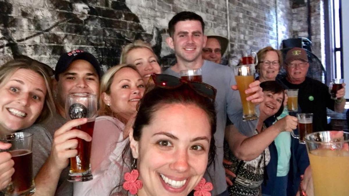 a group of people posing for the camera